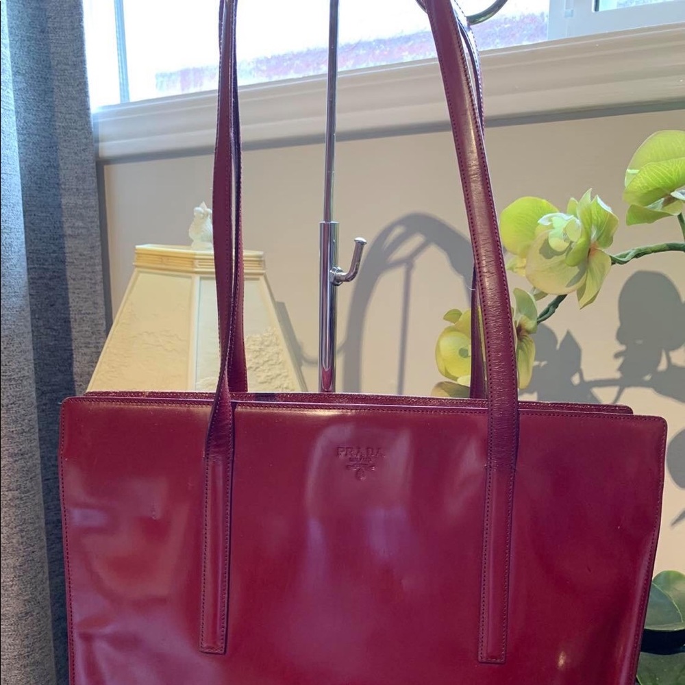 Prada Patent Leather Tote Bag